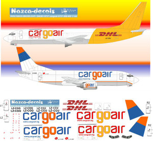 1/144 Scale Decal Cargo Air DHL 737-300 / 400