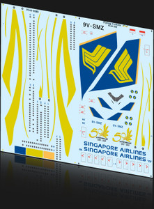 1/144 Scale Decal Singapore 747-400 50th Anniversary