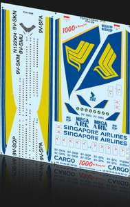 1/144 Scale Decal Singapore 747-400