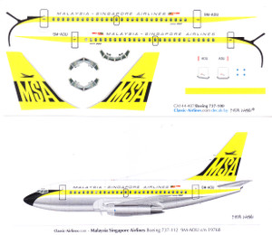 1/144 Scale Decal MSA 737-100