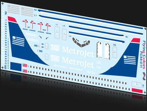 1/144 Scale Decal Metrojet 737-200