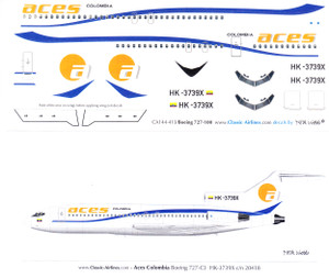 1/144 Scale Decal Aces Columbia 727-100