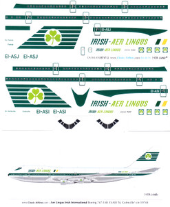1/144 Scale Decal Aer Lingus 747-200 Delivery