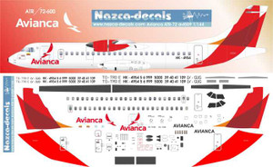 1/144 Scale Decal Avianaca ATR 72