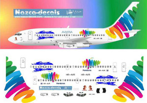 1/144 Scale Decal Aviatsa 737-200