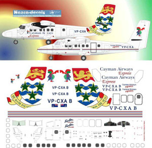 1/72 Scale Decal Cayman Airways Express DHC-6 Twin Otter
