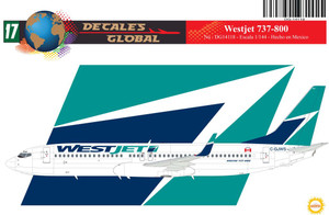 1/144 Scale Decal WestJet 737-800