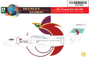 1/144 Scale Decal Air Niugini BAe 146-200