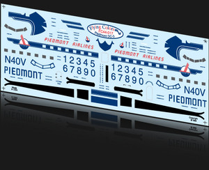 1/144 Scale Decal Piedmont DC-3 Factory Livery