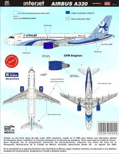 1/144 Scale Decal Interjet A-320