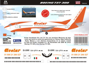1/144 Scale Decal Avolar 737-300