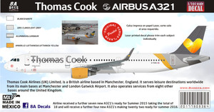 1/144 1/200 1/400 1/500 Scale Decal Thomas Cook A-321 2016