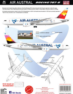 1/144 Scale Decal Austral 787-8 Volcanos