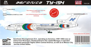 1/144 Scale Decal Tu-154 Aeronica