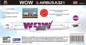 1/144 Scale Decal WOW A-321 White