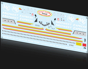 1/144 Scale Decal Midwest Express MD-80