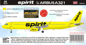 1/144 Scale Decal SPIRIT A-321 2015