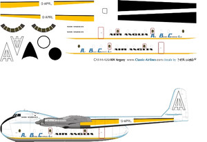 1/144 Scale Decal Air Anglia / ABC Cargo AW Argosy