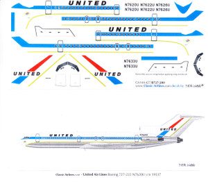 1/144 Scale Decal United 727-200 Delivery