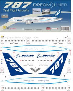 1/144 Scale Decal Boeing Test Plane 787