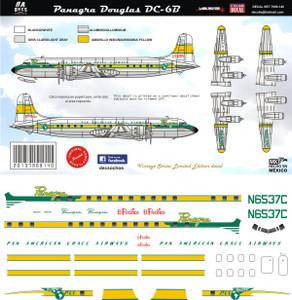 1/144 Scale Decal Panagra DC-6B