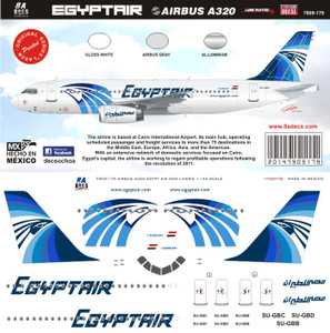 1/144 Scale Decal Egypt Air A-320