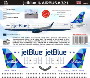 1/144 Scale Decal Jet Blue A-321