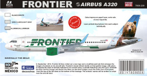 1/144 Scale Decal Frontier A-320 Grizwald the Bear