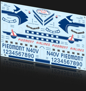 1/72 Scale Decal Piedmont DC-3 Factory Livery