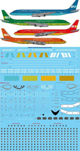 1/144 Scale Decal Braniff International Douglas DC-8-51 & 62