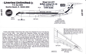 1/144 Scale Decal British United VC-10