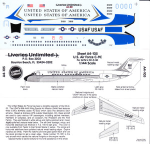 1/144 Scale Decal United States of America DC9-30
