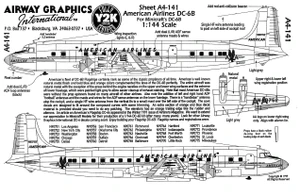 1/144 Scale Decal American Airlines DC-6B