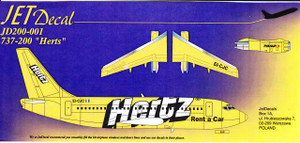 1/200 Scale Decal Ryanair 737-200 Hertz