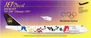 1/200 Scale Decal UPS 747-200F Olympics