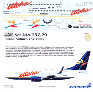 1/144 Scale Decal Aloha 737-700