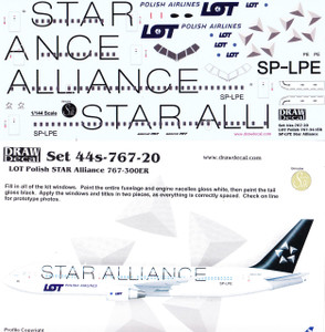 1/144 Scale Decal LOT 767-300ER STAR ALLIANCE