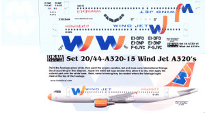 1/144 Scale Decal Wind Jet A-320