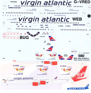 1/144 Scale Decal Virgin Atlantic A340-600