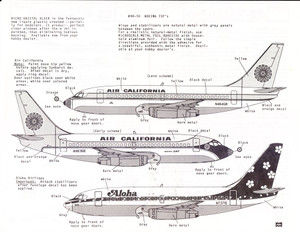 1/200 Scale Decal Air California / Aloha 737-200