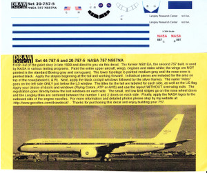 1/200 Scale Decal NASA 757