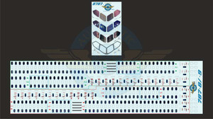 1/144 Scale Decal Lifelike Cockpit & Windows 787