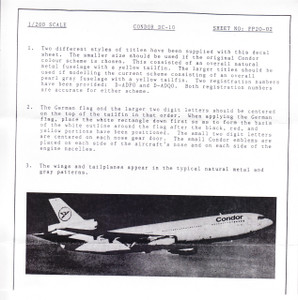 1/200 Scale Decal Condor DC-10