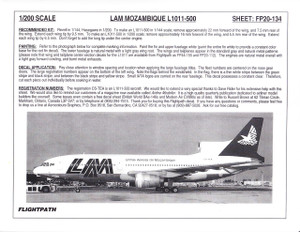 1/200 Scale Decal LAM Mozambique L1011-500