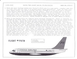 1/200 Scale Decal United Airlines 737-200 /300 / 500 Battleship Grey