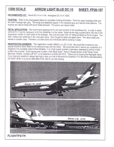 1/200 Scale Decal Arrow Air DC10-30 Light Blue