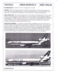 1/200 Scale Decal Arrow Air DC10-30 RED