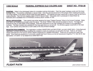 1/200 Scale Decal Federal Express A300-600F