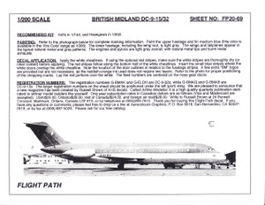 1/200 Scale Decal British Midland DC9-15 / 32