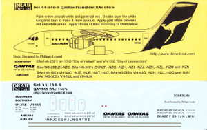 1/144 Scale Decal Qantas Franchise BAe-146